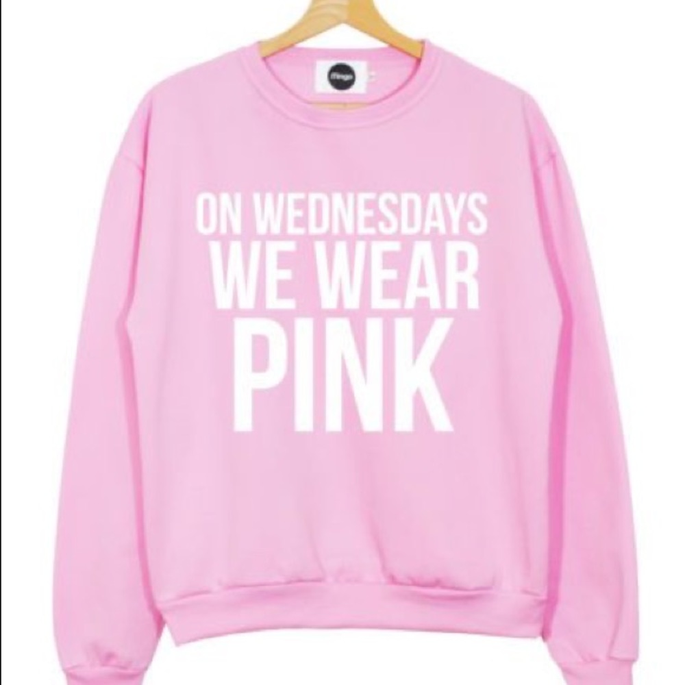 Wednesdays We Wear Pink Mean Girls Sweatshirt